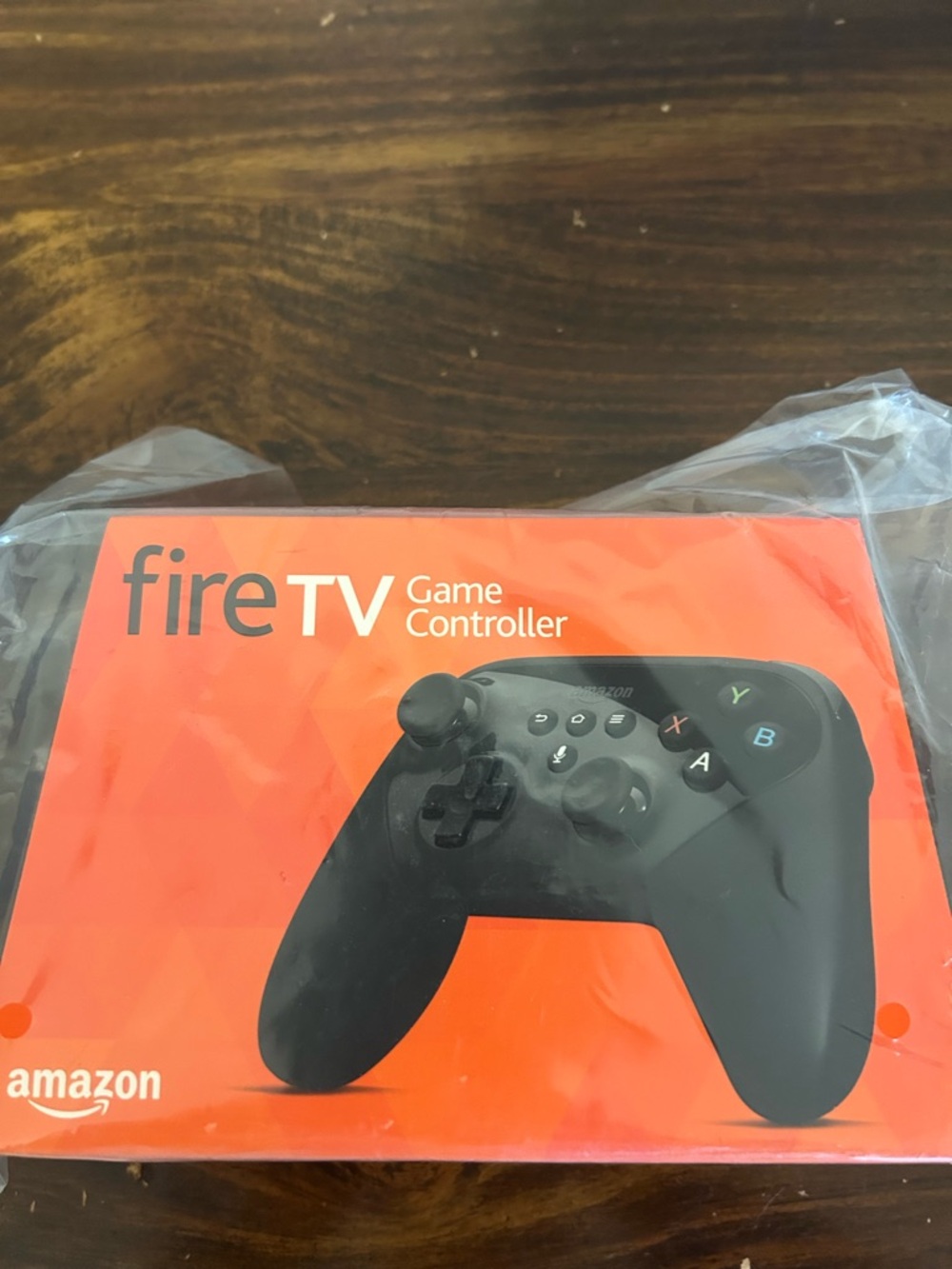 Amazon Fire TV Game Controller - Black on Orange Box